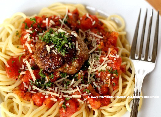 meatballs and spaghetti. So spaghetti it would have to