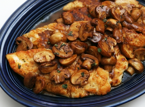one of my favorite easy weeknight dinners is chicken marsala made with 