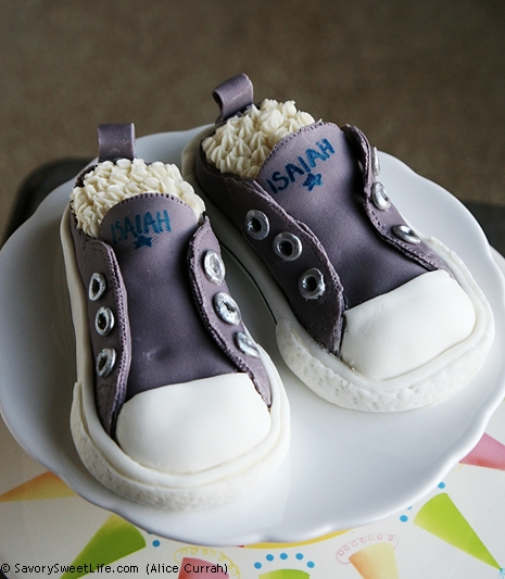 Kid Birthday Cake Idea - Converse Sneakers Cake