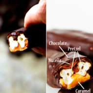 Dark Chocolate Caramel Nutella Twix Bars
