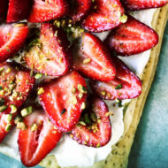 Strawberry Honey Pistachio Cream Tart
