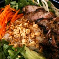 Vietnamese Inspired  BBQ Noodle Pork Salad